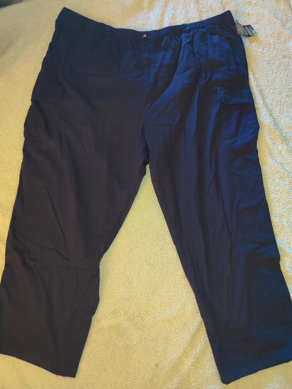 Men's Kingsize Navy Blue Cargo Pants Size 5XL Tall NWT